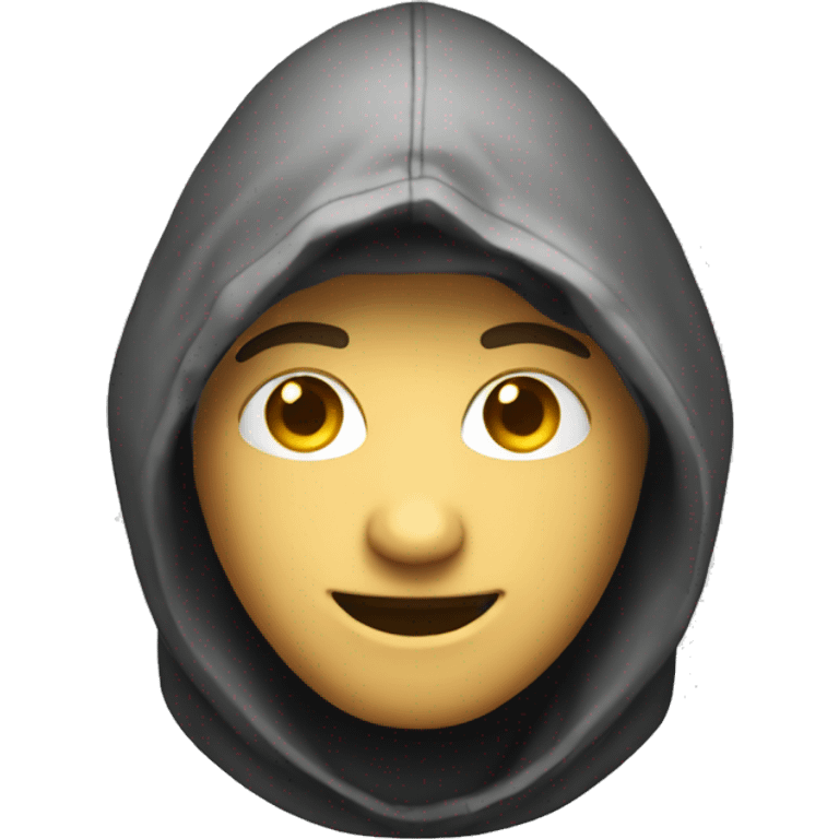 smiling hacker hood  emoji