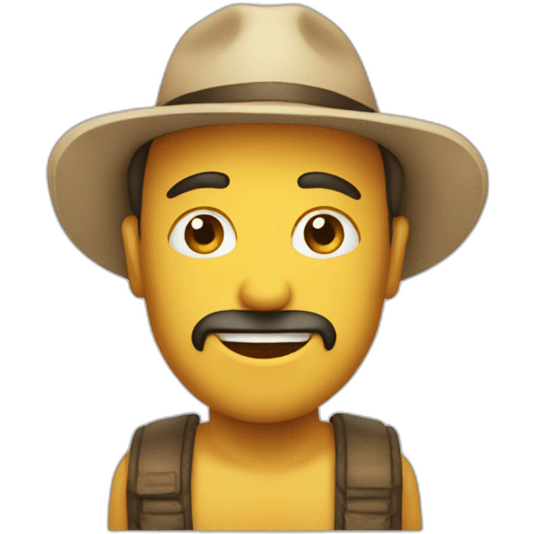 hombre en playa emoji