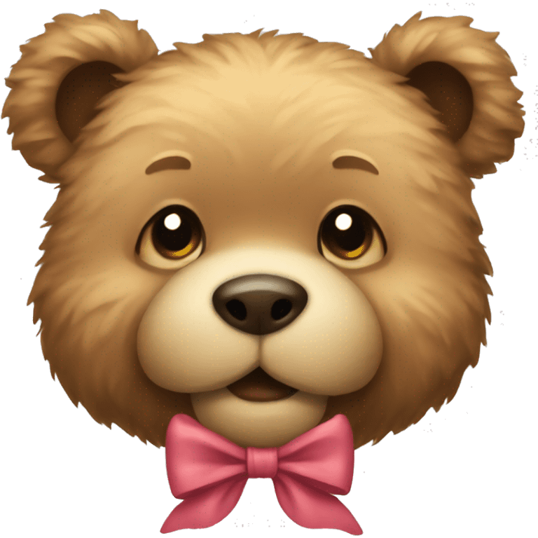 Teddy bear with bow emoji