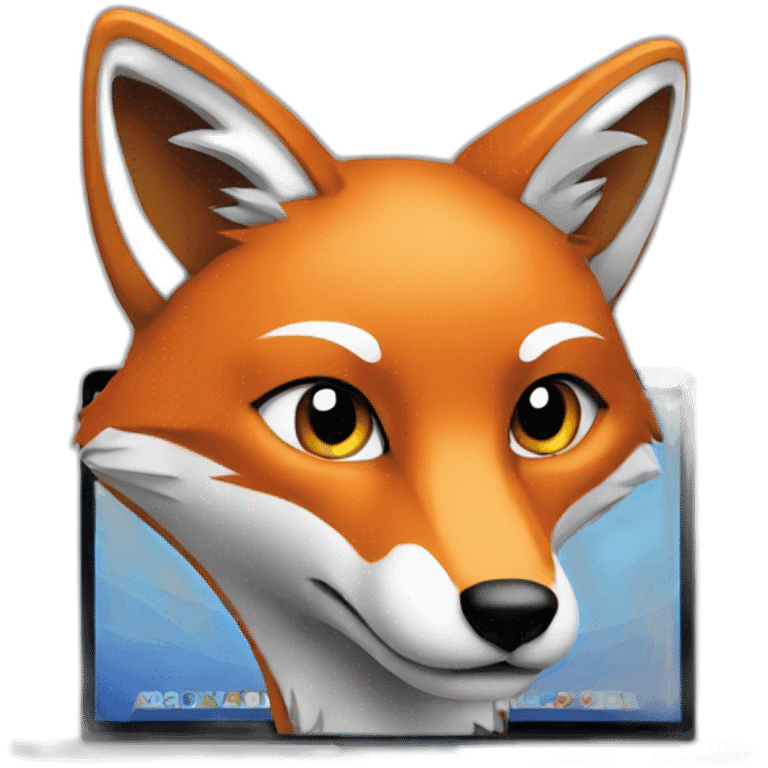 fox programming on a macbook emoji