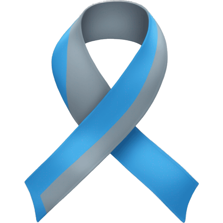 Blue and grey ribbon  emoji