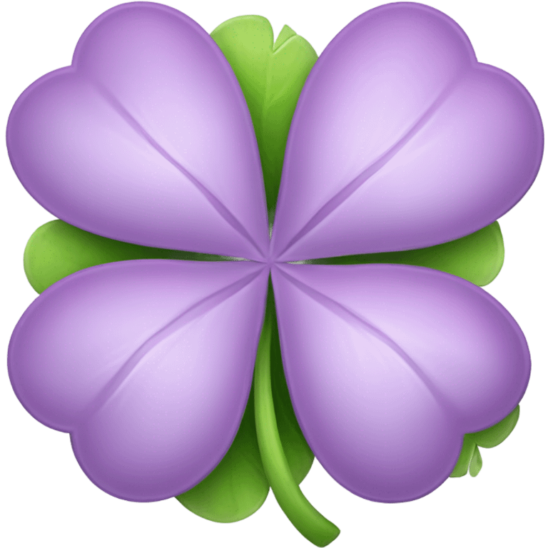 four leaf light purple clover emoji