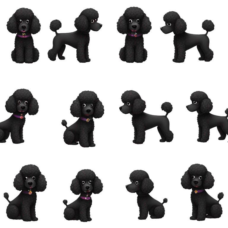 Black poodle emoji