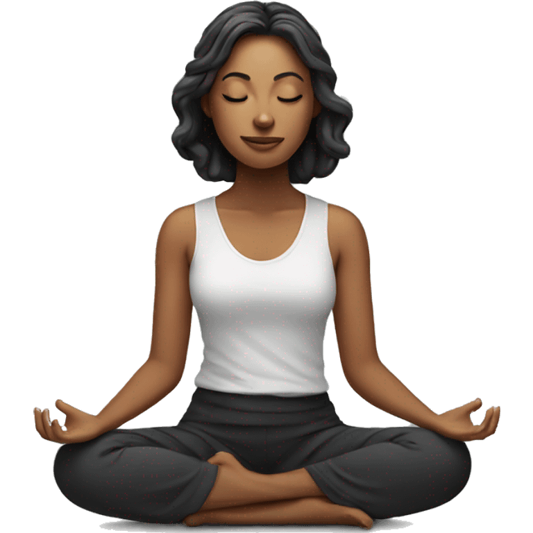 Meditating beautiful woman emoji