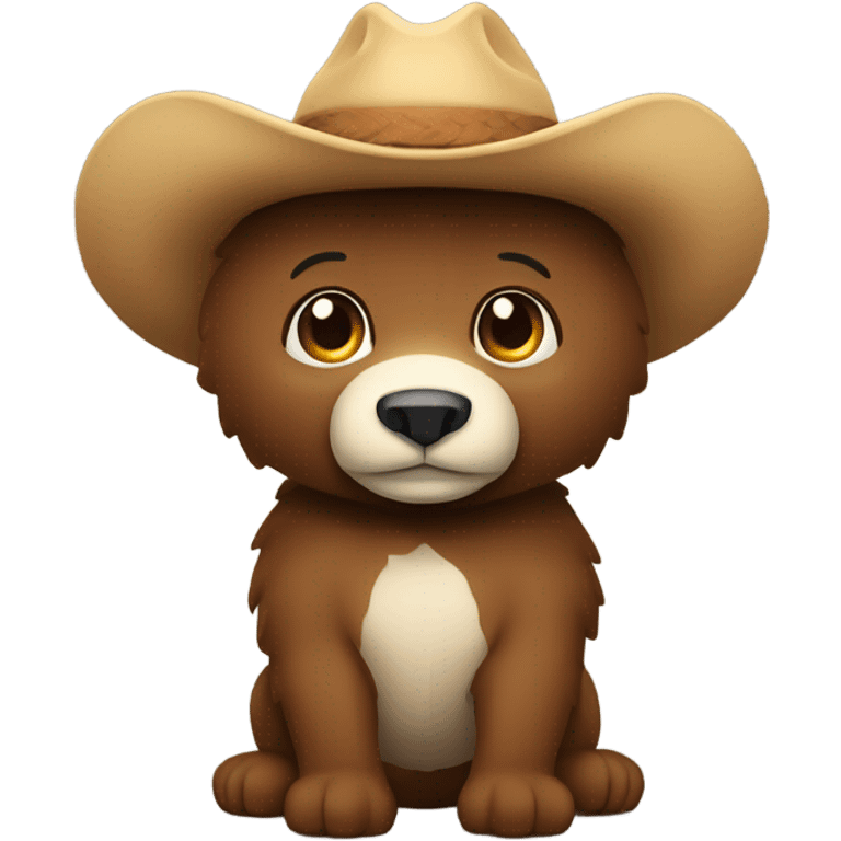 urso com chapeu de cowb emoji