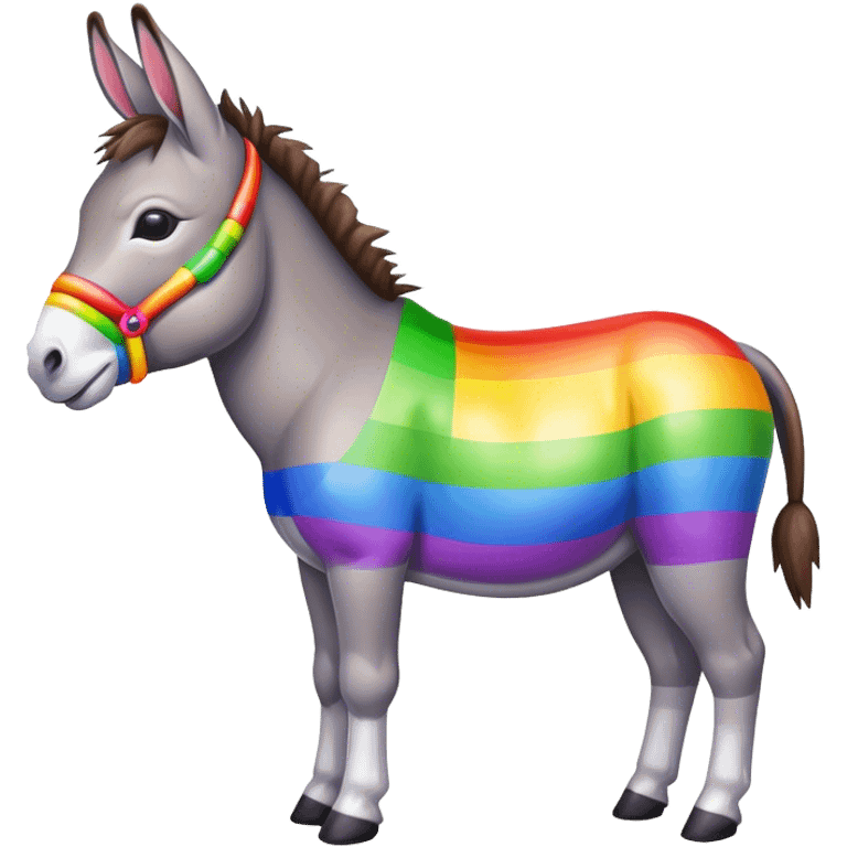 rainbow donkey emoji