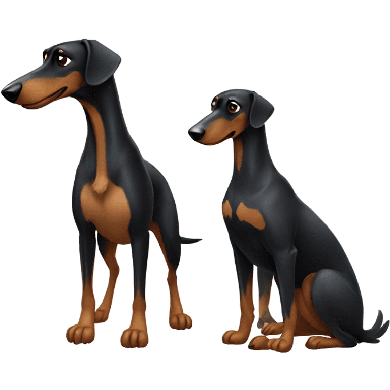  bird swan and doberman emoji