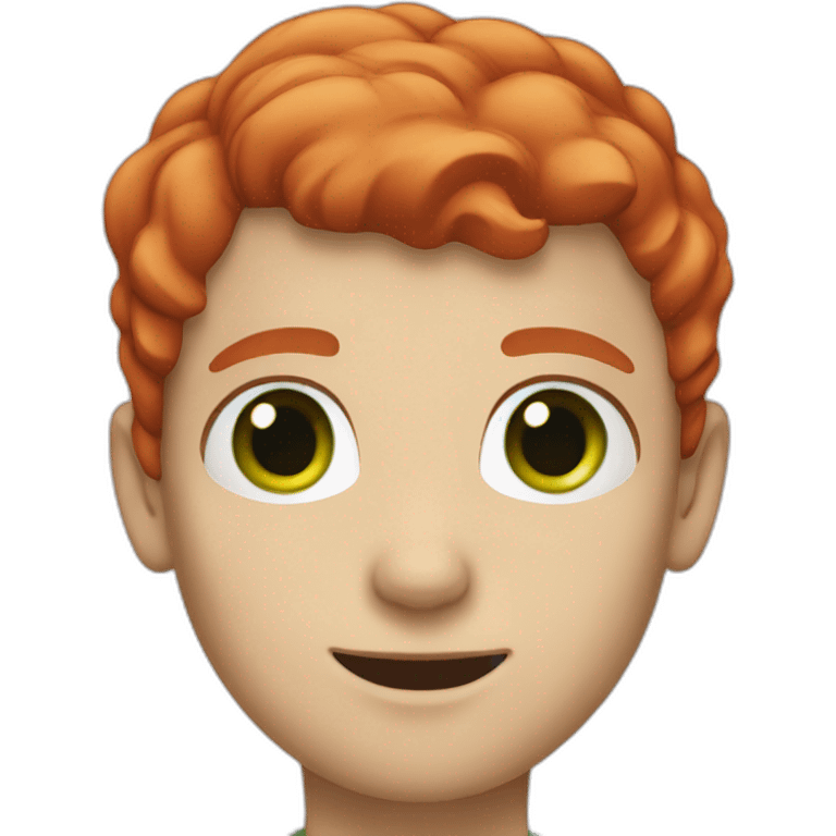 White boy with red hair and green eyes  emoji