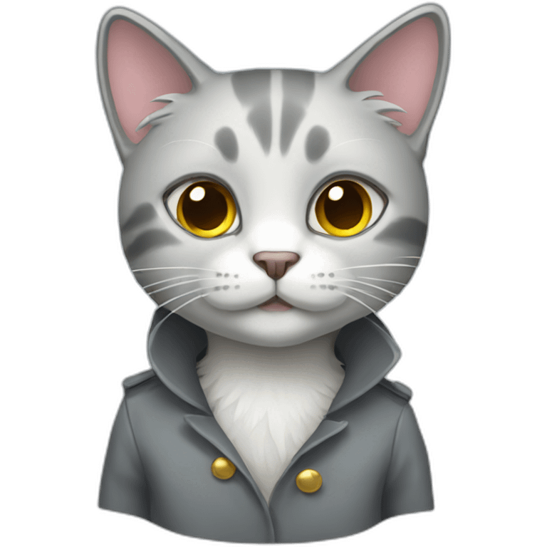 silver coat cat emoji