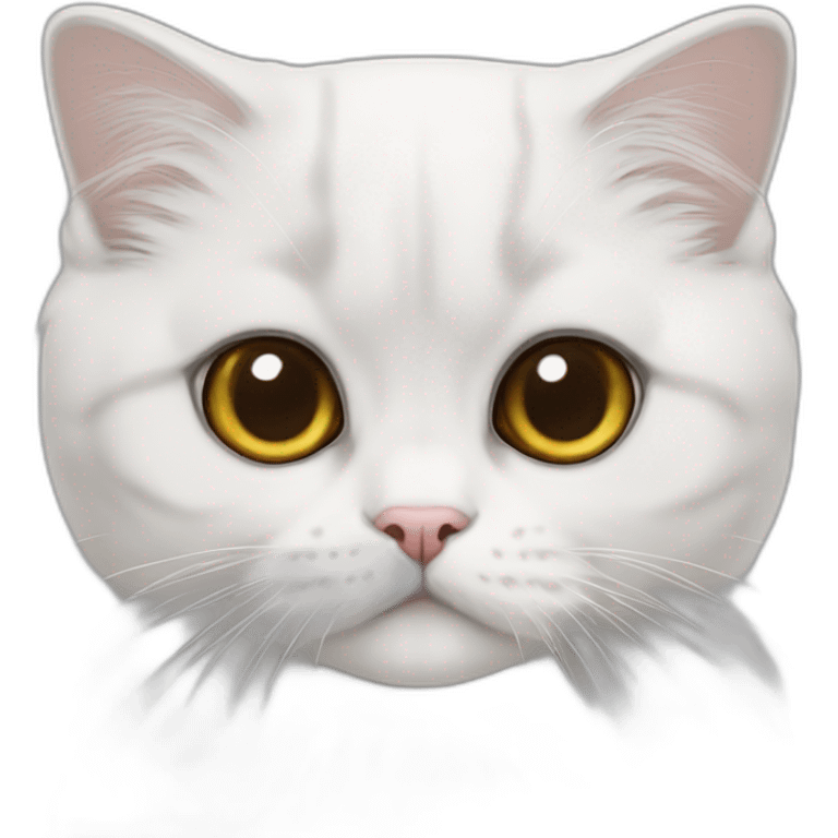 White Scottish fold with wing emoji