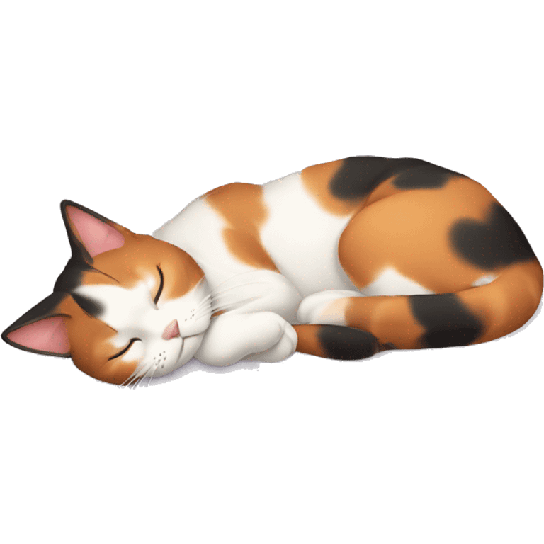 Calico cat napping  emoji