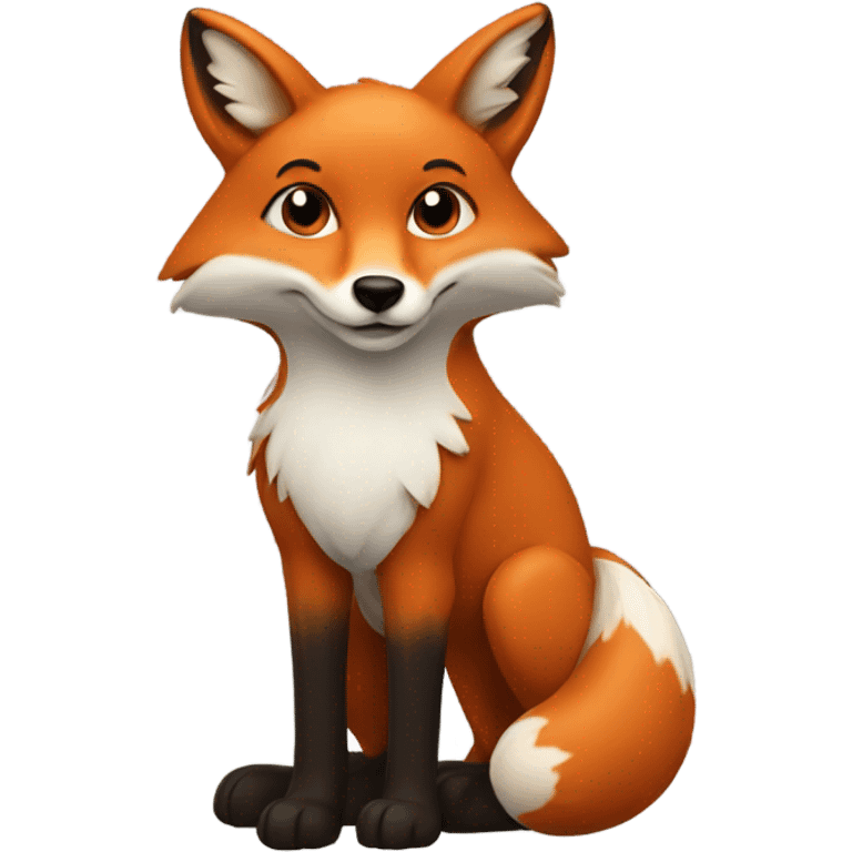 Heart-shaped fox emoji