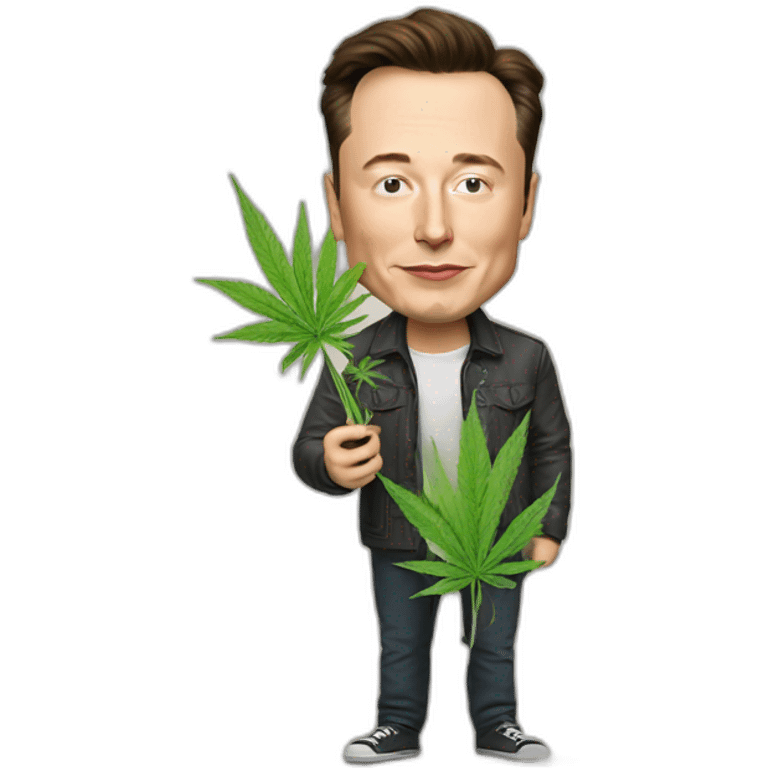 elon musk cosumming weed emoji