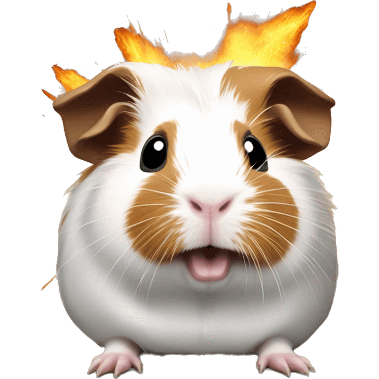 guinea pig in front of explosion emoji