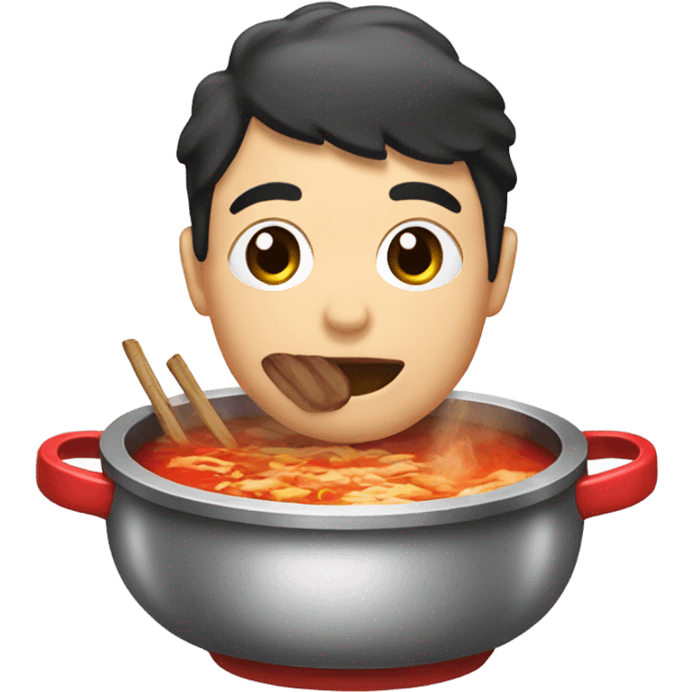 Eating hot pot emoji