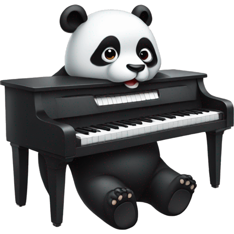 Panda with piano emoji