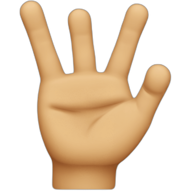 The two-hand glue with just the middle and index fingers raised emoji