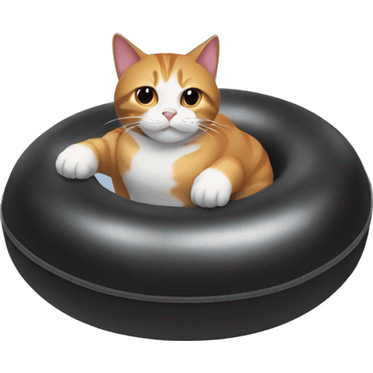 cat in an inner tube emoji