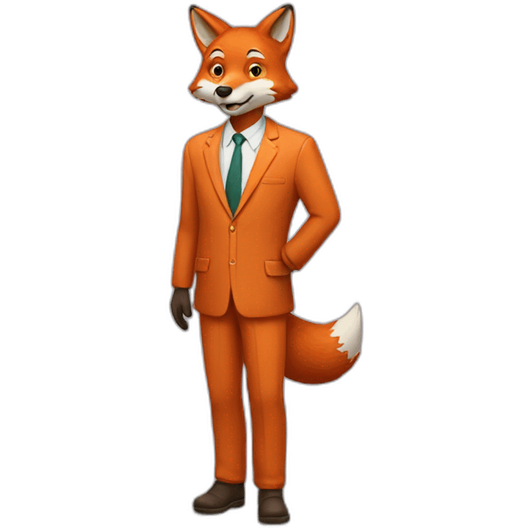 fox teacher, full body emoji