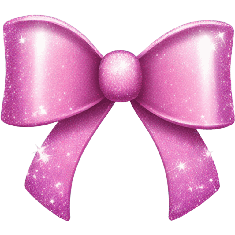 Sparkly pink bow emoji