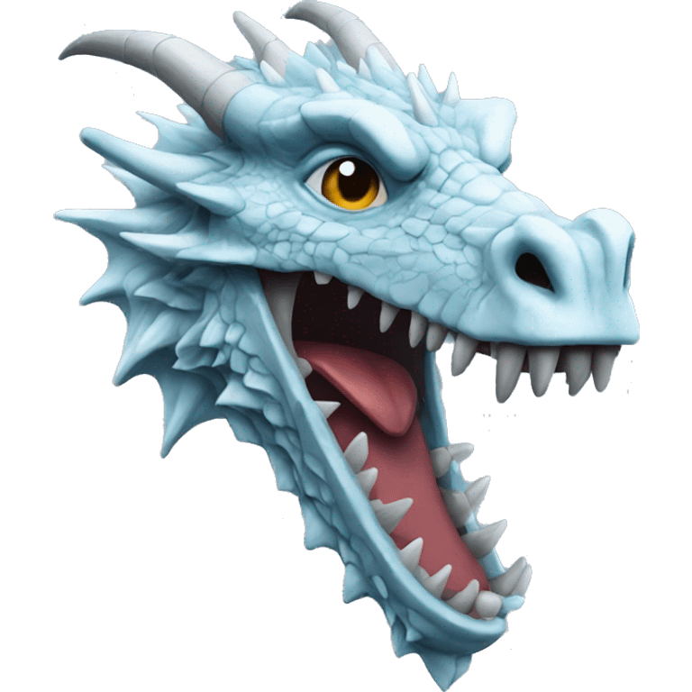 ice dragon head in game of thrones style emoji