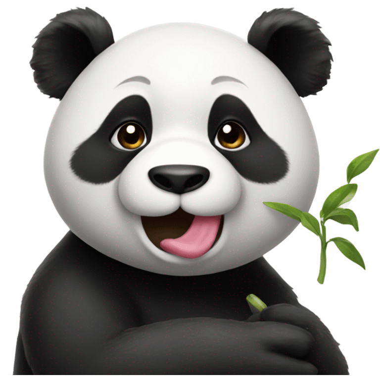 Panda blowing a kiss emoji