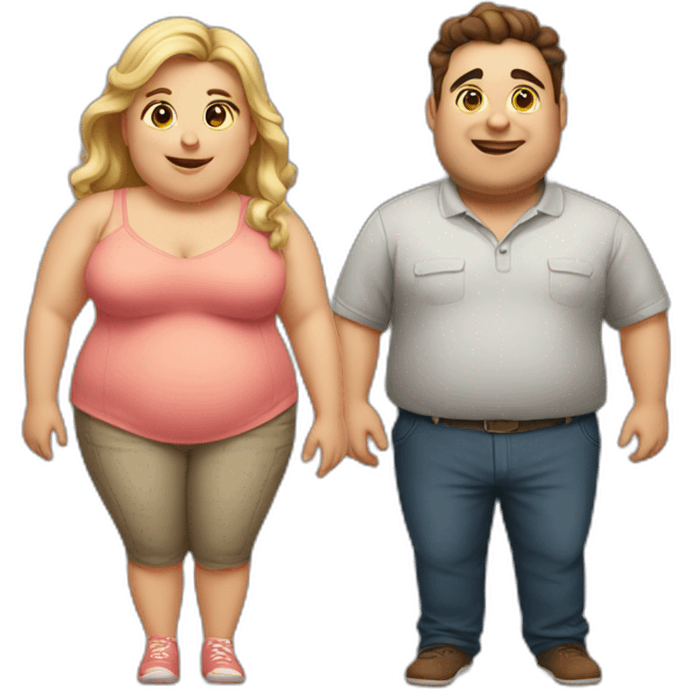 Chubby chaser couple emoji