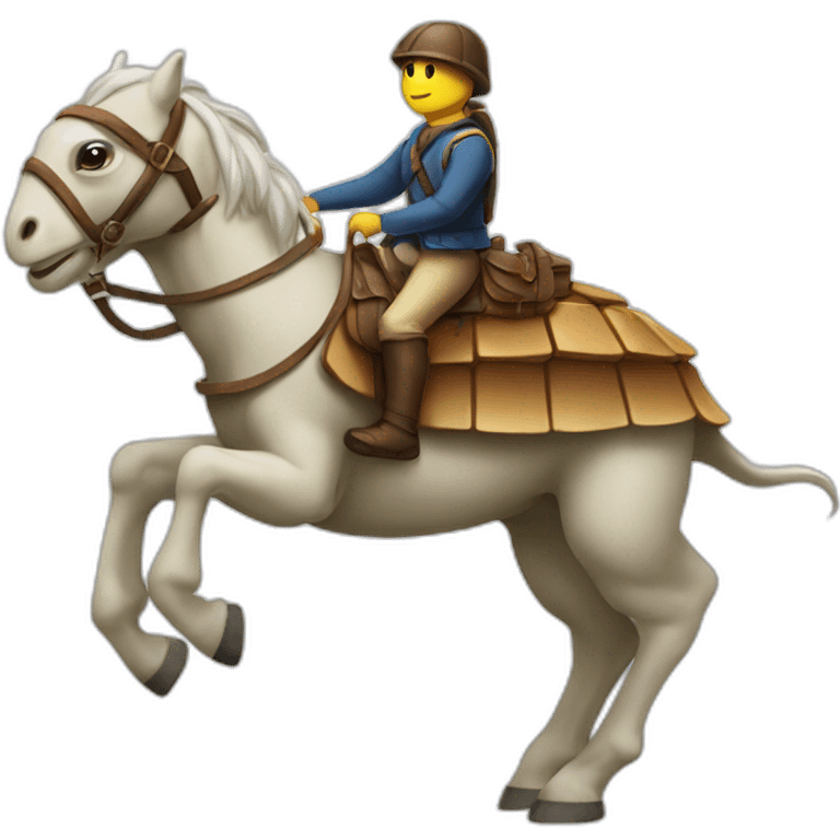 Tortue sur un cheval emoji