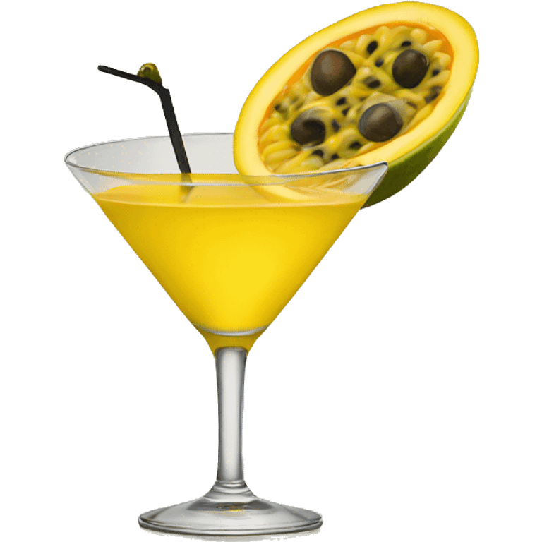 yellow pornstar martini with passion fruit in it emoji