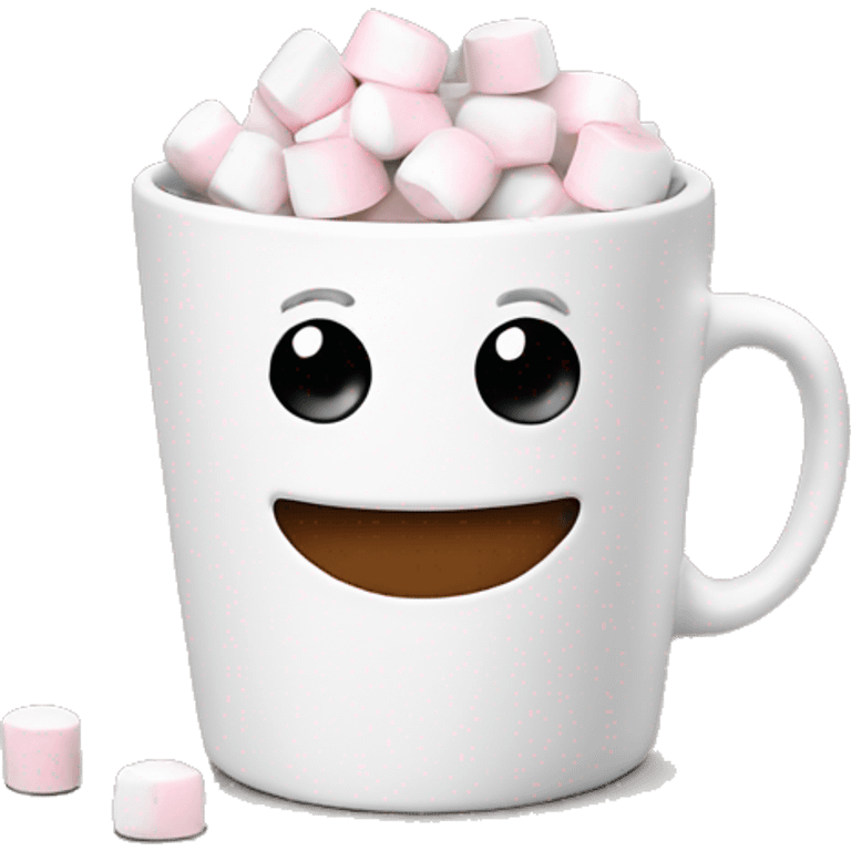 Punk coffee cup with marshmallows emoji