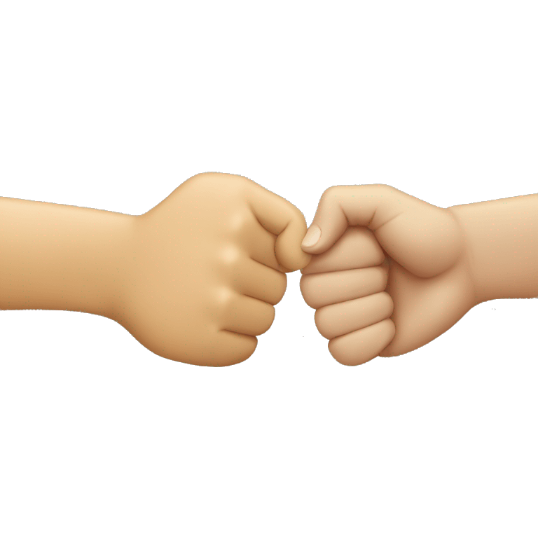 Two hands fist bump handshake emoji