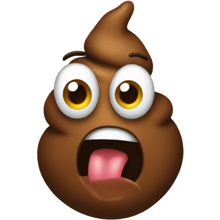 Silly poop emoji