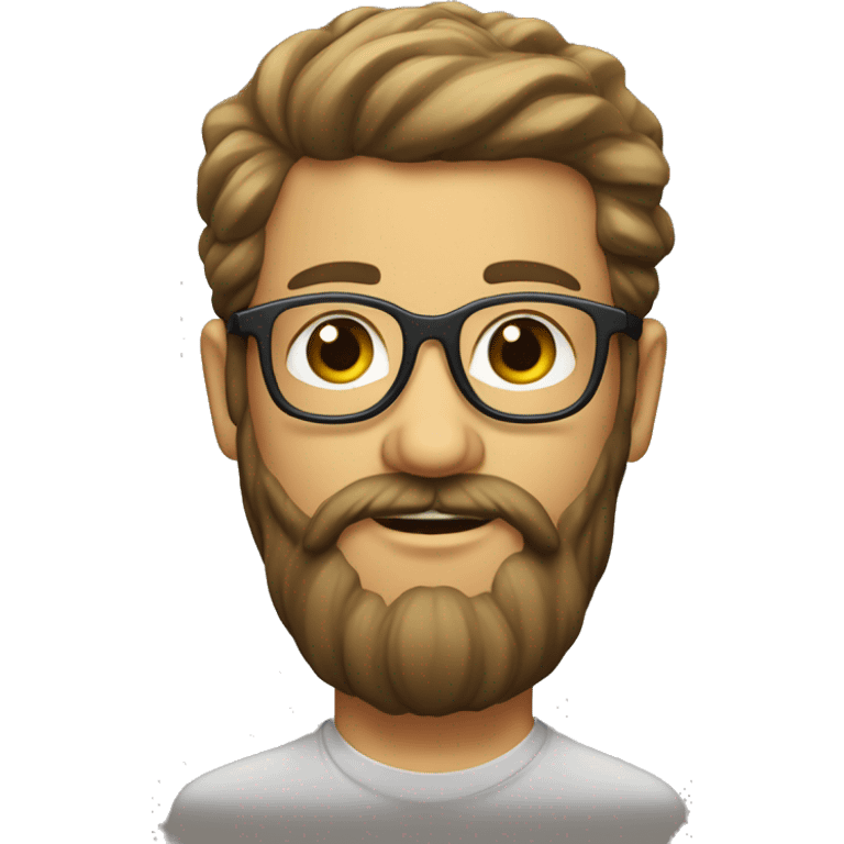 curé lunettes barbe jeune tête rasée emoji