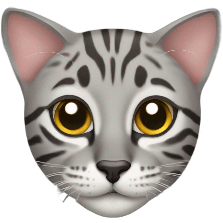 grey bengal cat emoji