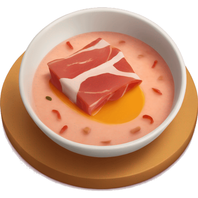 Salmorejo con jamón emoji