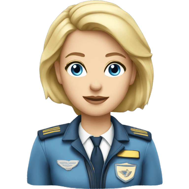 Female blond pilot blue eyes  emoji