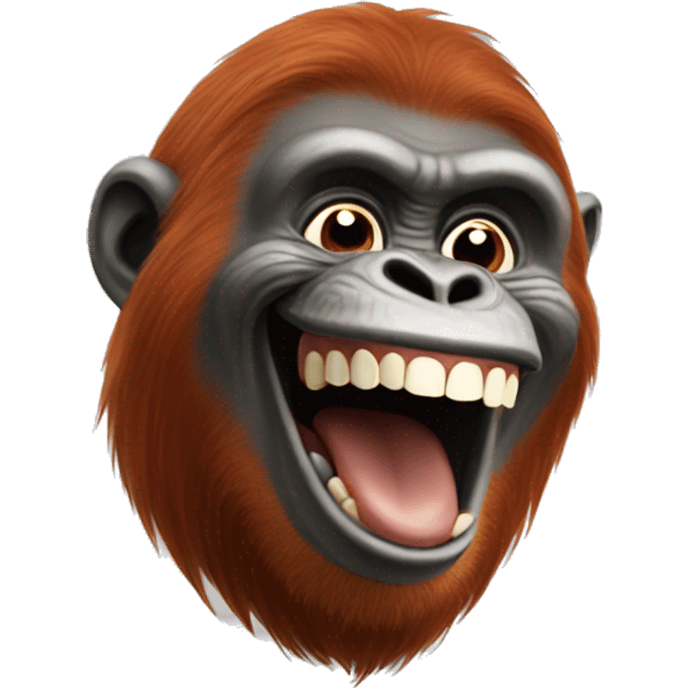 Orangutan laughing emoji