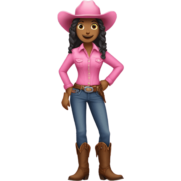 pink cowgirl emoji