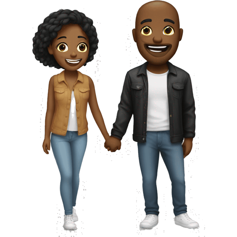 Cute couple in la emoji