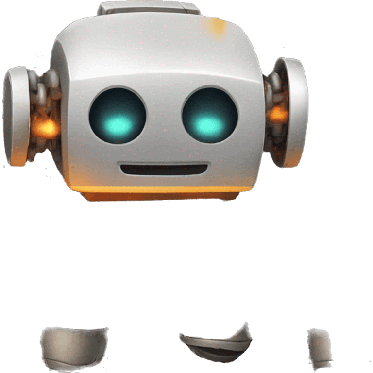 burning robot emoji