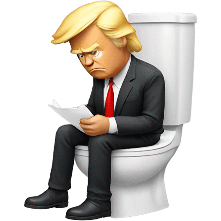 trump on toilet emoji