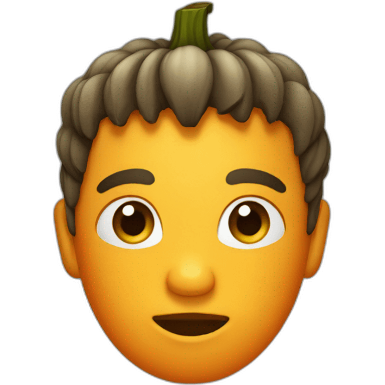 Calabaza con pelo pequeña  emoji