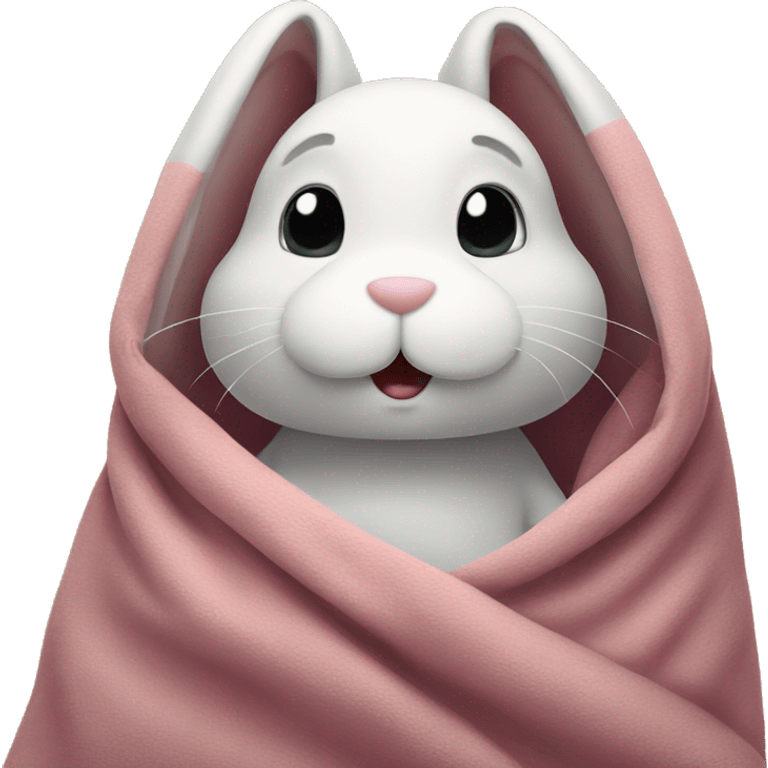 bunny under a blanket emoji