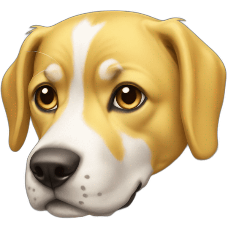 Cão amarelo emoji