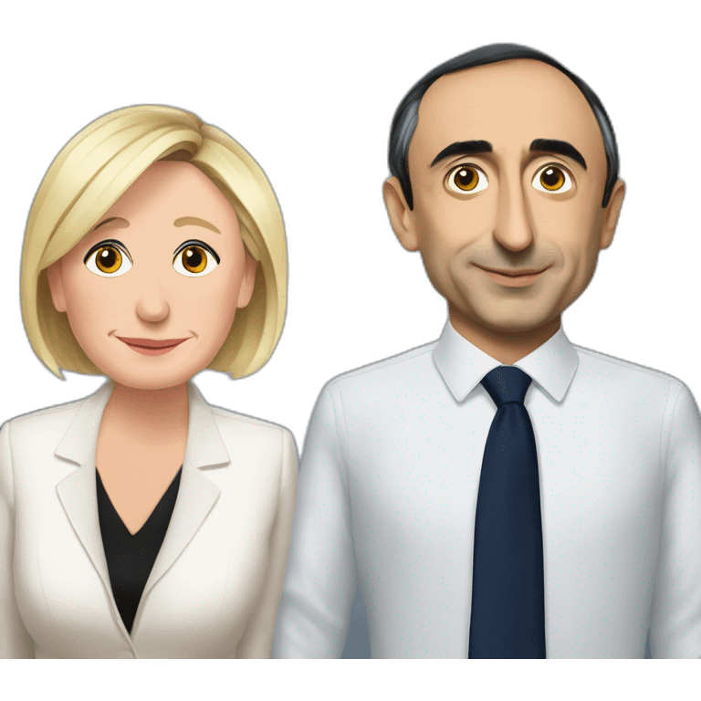 Éric Zemmour with Marine Le Pen emoji