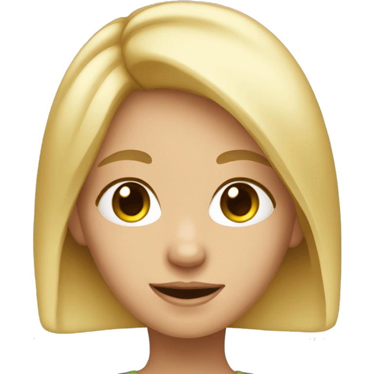 Cute blonde girl  emoji