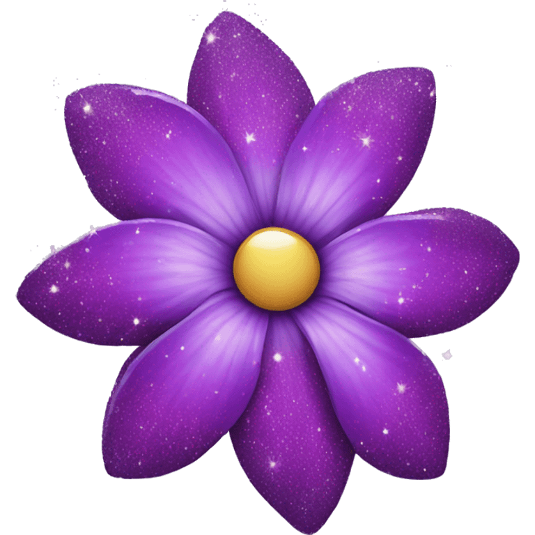 purple flower with sparkles emoji