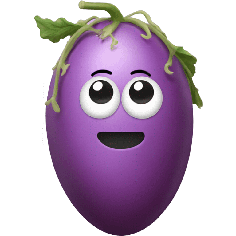 Pink egg plant with twi balls emoji