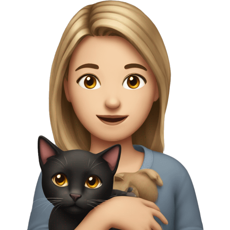 girl with cat emoji