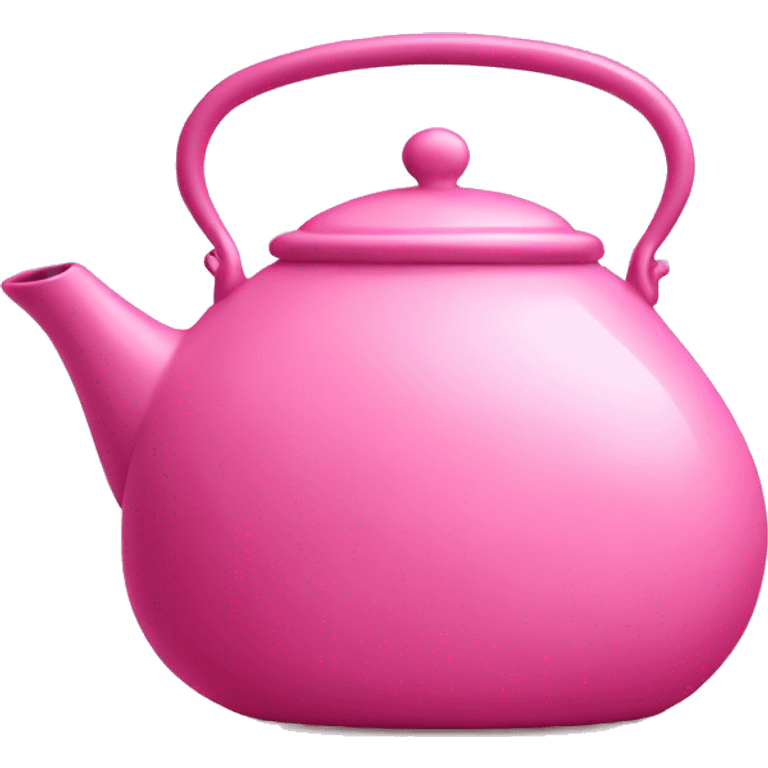 Pink teapot on pink oven  emoji